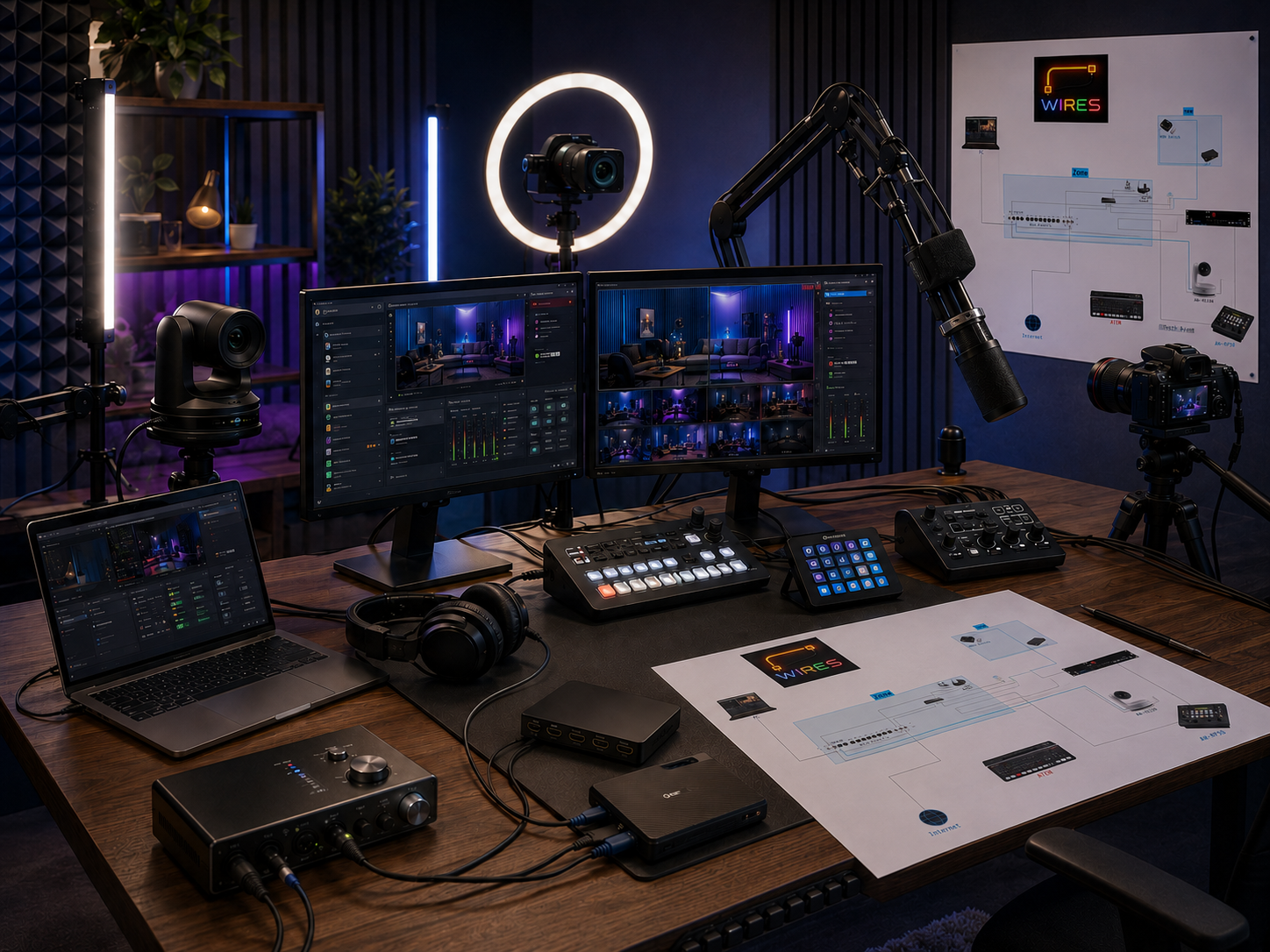 Streamers and studios illustration